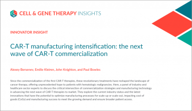CAR-T Manufacturing Intensification Webinar Transcript